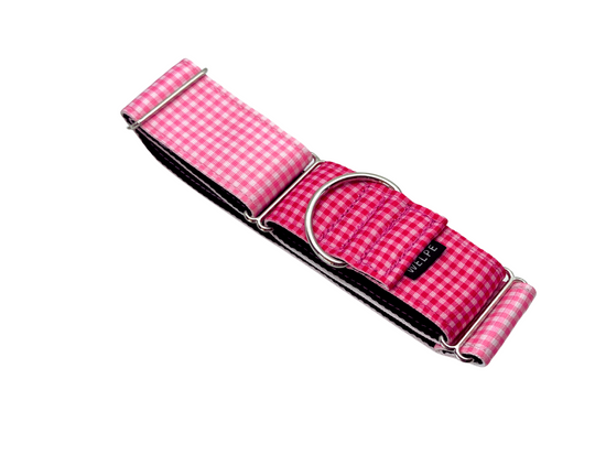 COLLAR MARTINGALE VICHY ROSA