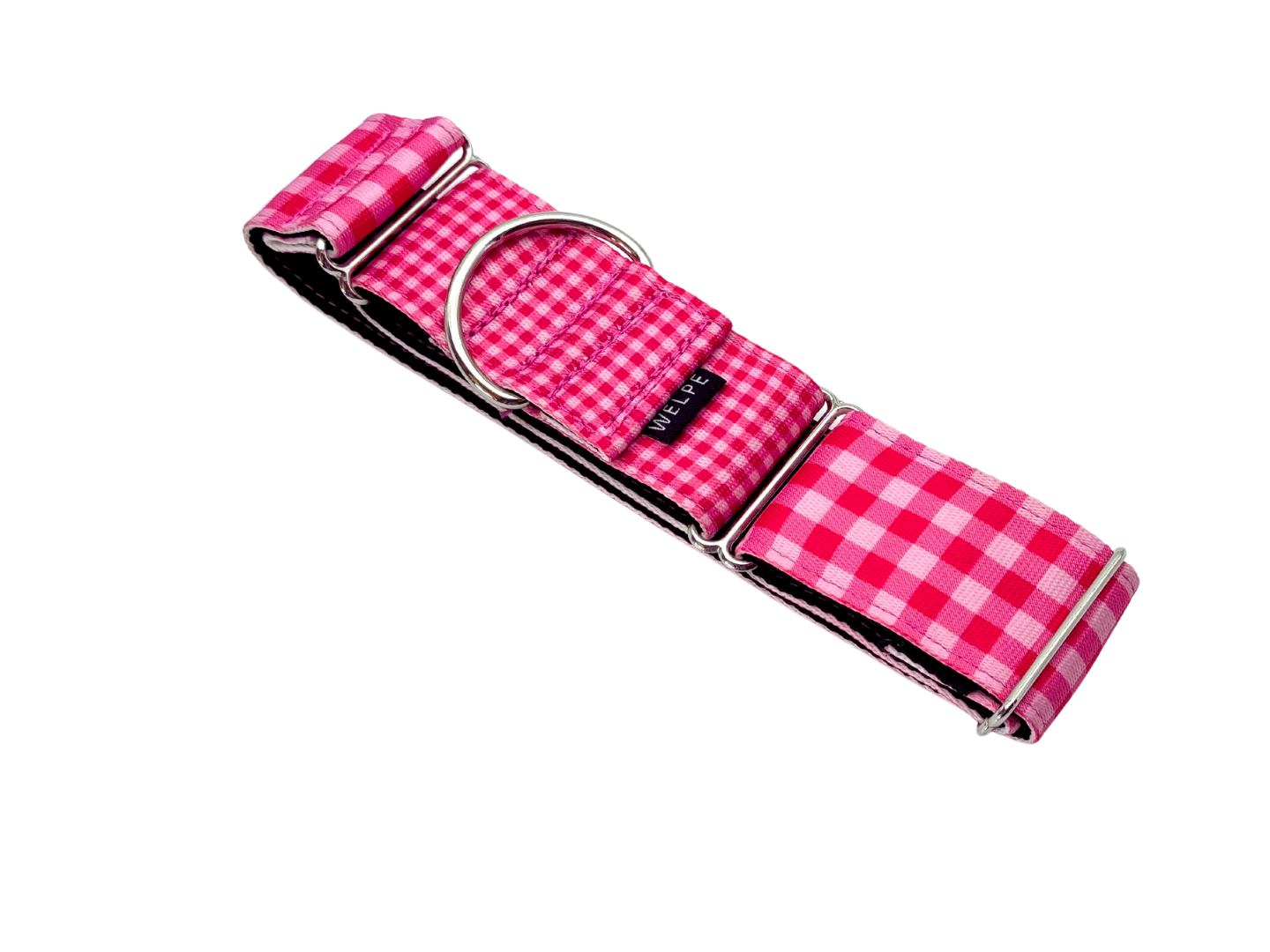 COLLAR MARTINGALE VICHY FUCSIA