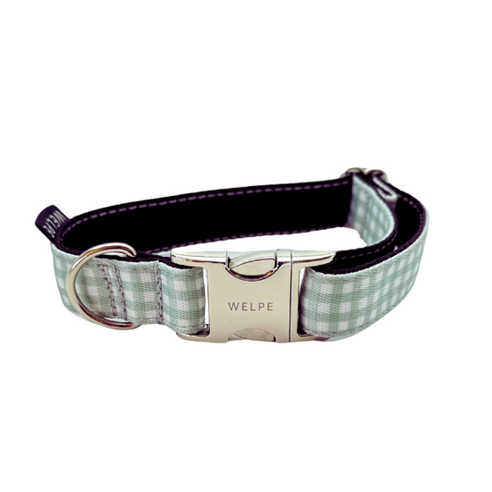 COLLAR PARA PERRO VICHY VERDE