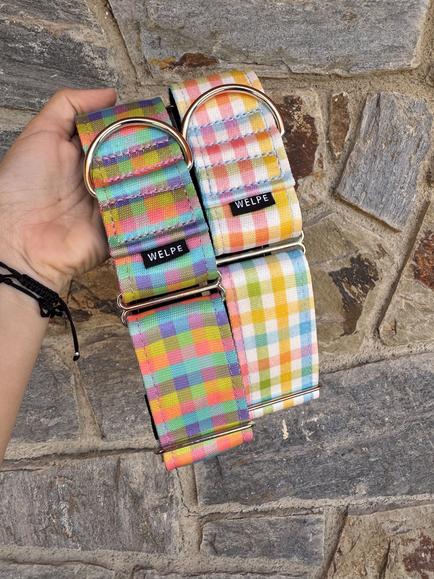 COLLAR MARTINGALE VICHY MUTLICOLOR