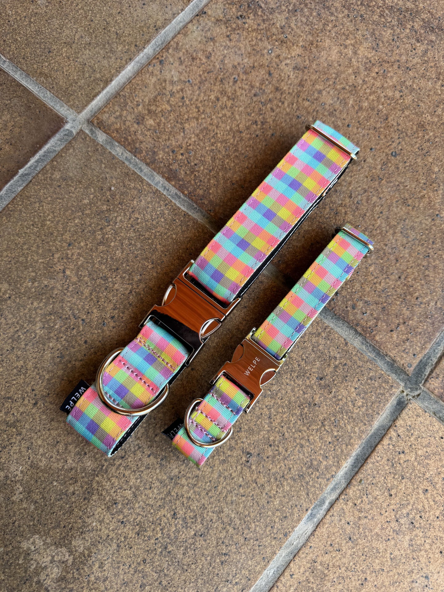 COLLAR PARA PERRO VICHY MULTICOLOR