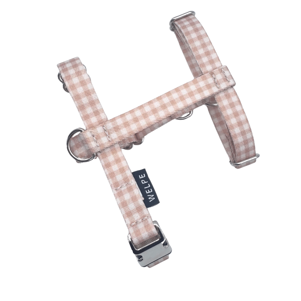 ARNÉS PARA PERRO MINI VICHY BEIGE