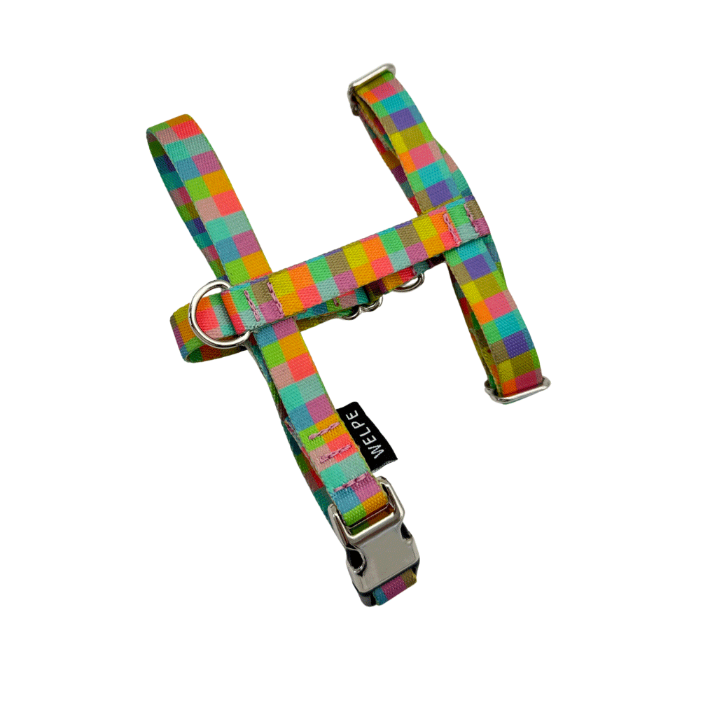 ARNÉS PARA PERRO MINI VICHY MULTICOLOR