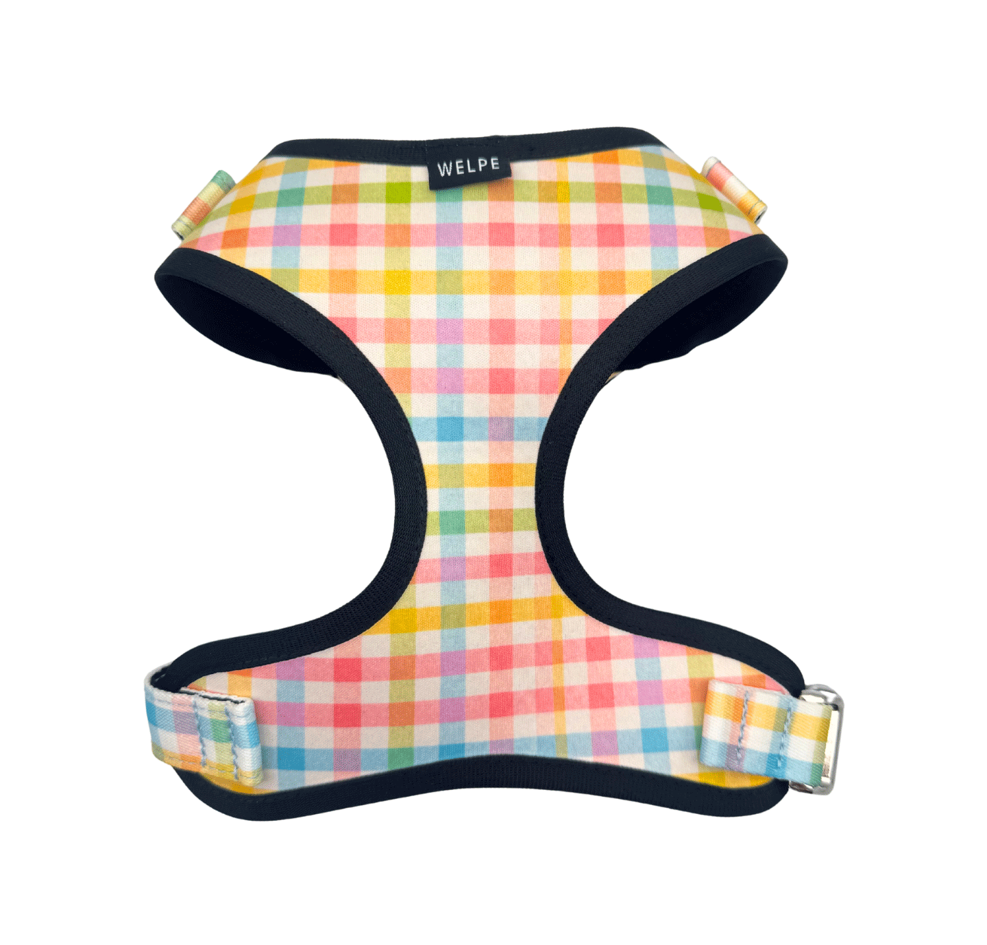 ARNÉS AJUSTABLE PARA PERRO VICHY MULTICOLOR PASTEL