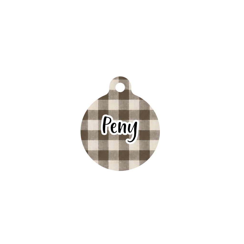 ARNÉS PARA PERRO VICHY MARRÓN