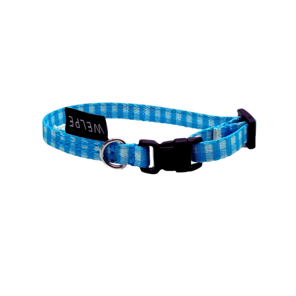 COLLAR PARA GATO VICHY AZUL