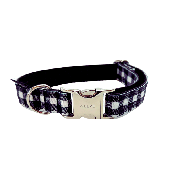 COLLAR PARA PERRO VICHY NEGRO