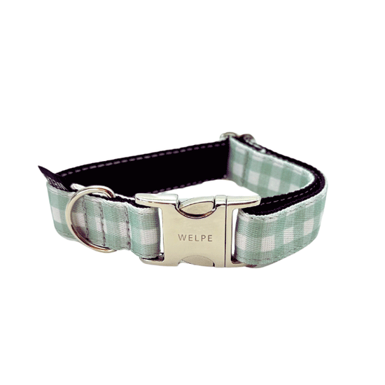 COLLAR PARA PERRO VICHY VERDE