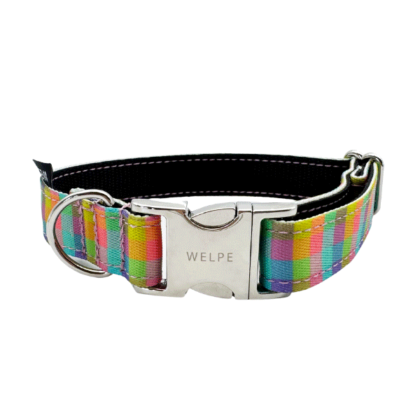 COLLAR PARA PERRO VICHY MULTICOLOR