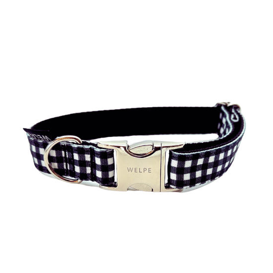 COLLAR PARA PERRO VICHY NEGRO