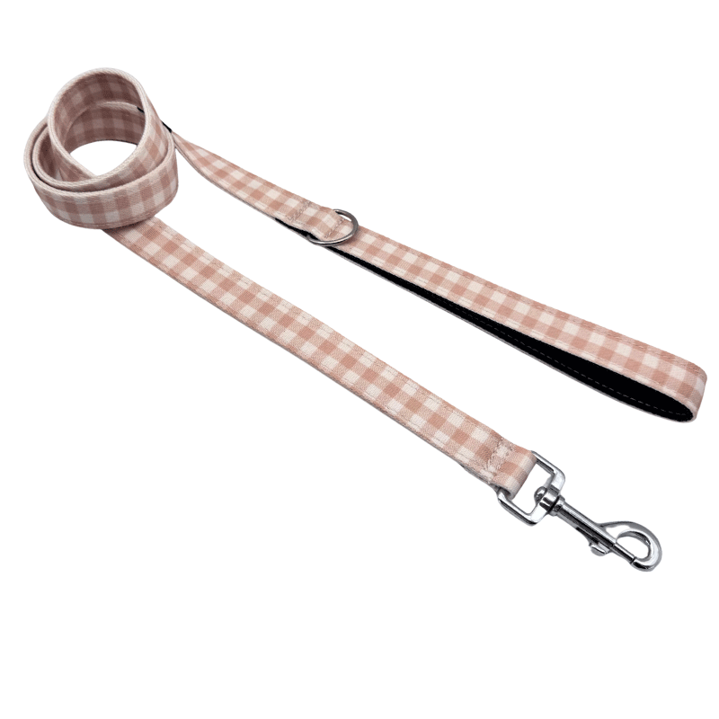CORREA PARA PERRO VICHY BEIGE